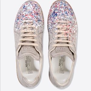 Maison Margiela Replica' sneakers in paint splashed calfskin 38.5